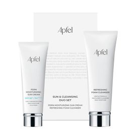 Apfel Sun & Cleansing Duo Set PDRN Sunscreen 50ml Refreshing Cleanser 60ml Soothing Hydrating K-Beauty _ Made in KOREA